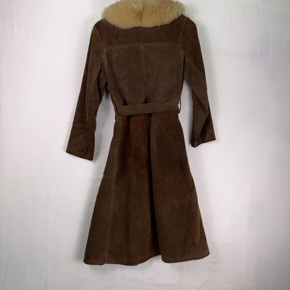 no brand Elegant Suede Trench Coat - Picture 2 of 3